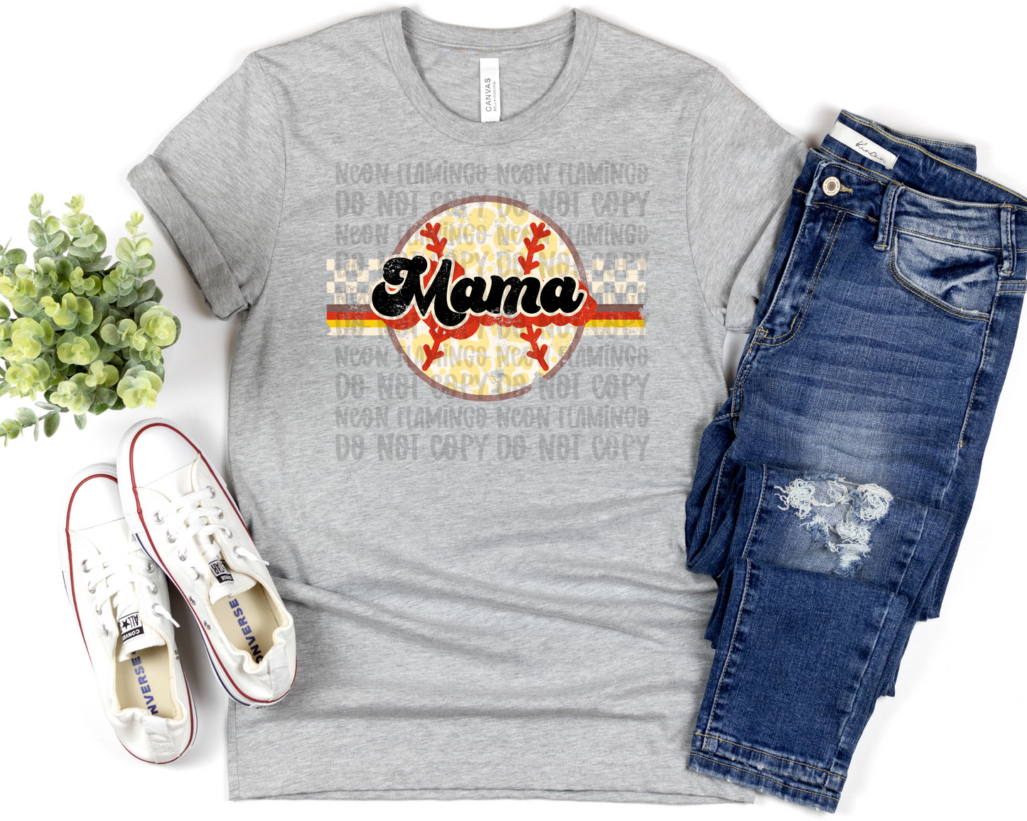 Softball Mama Checkered | Multiple Colors | DTF TRANSFER