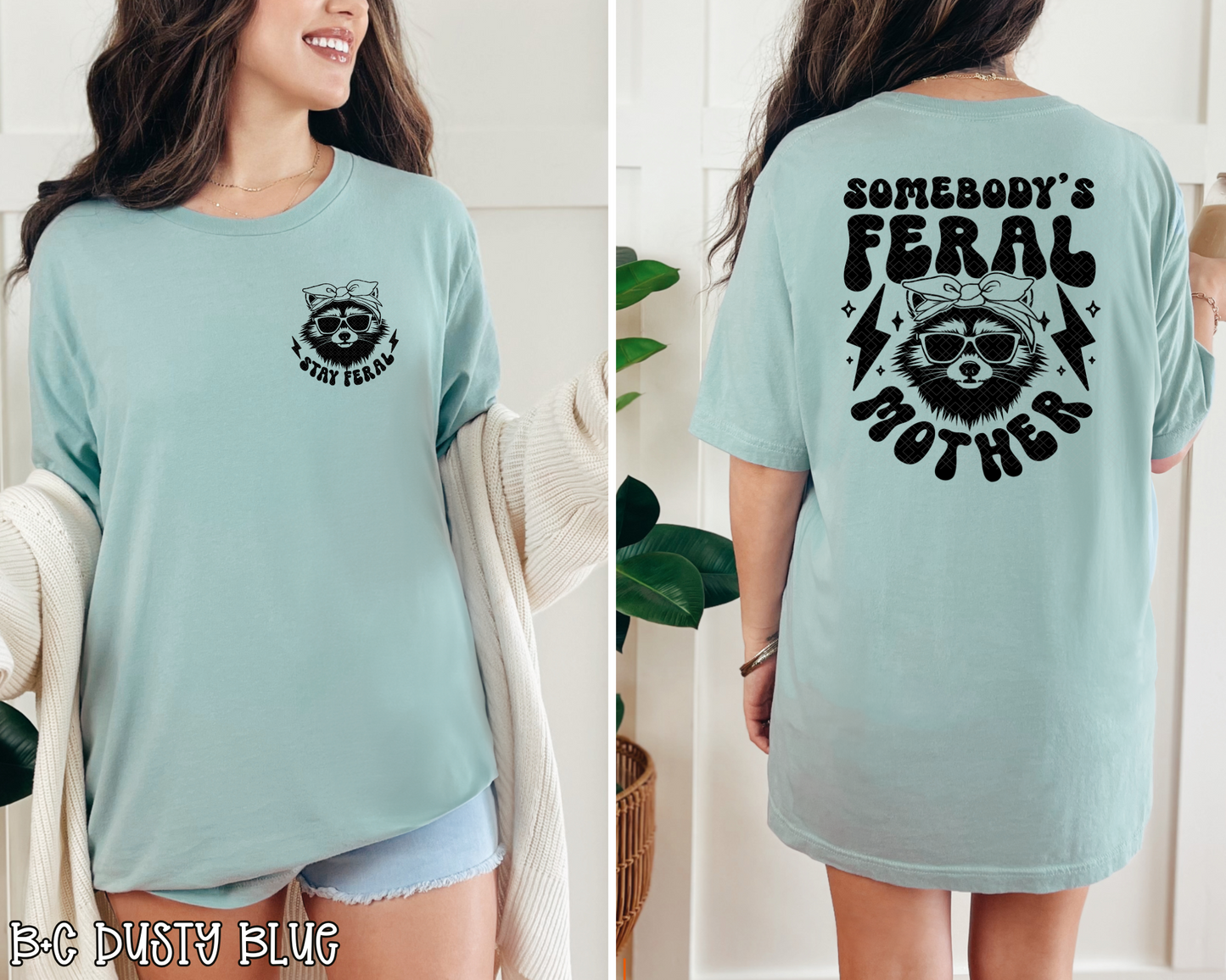 Somebody's Feral Mother back + pocket DTF TRANSFER