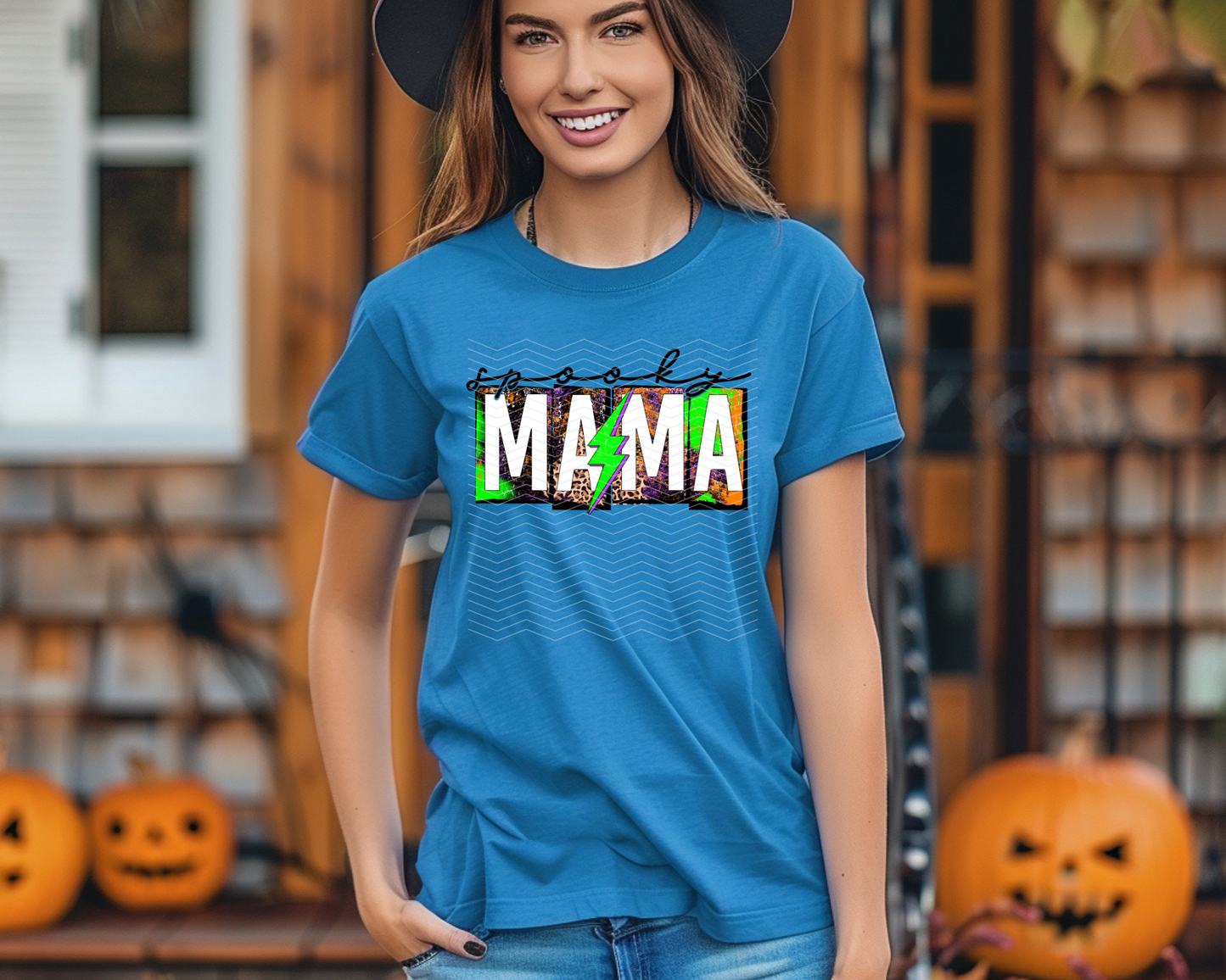 Spooky Mama Lightning Leopard DTF TRANSFER