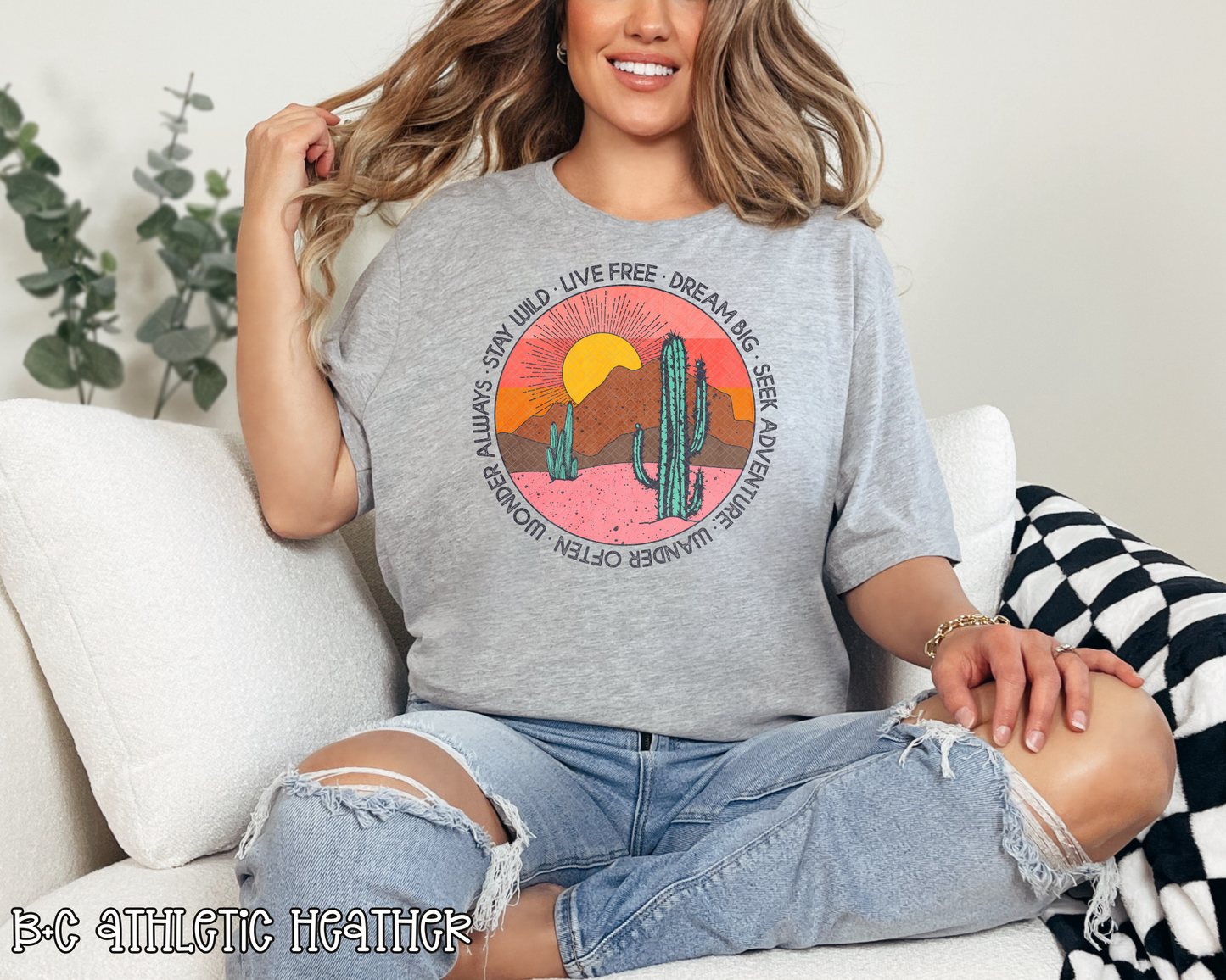 Stay Wild Retro Desert Scene DTF TRANSFER