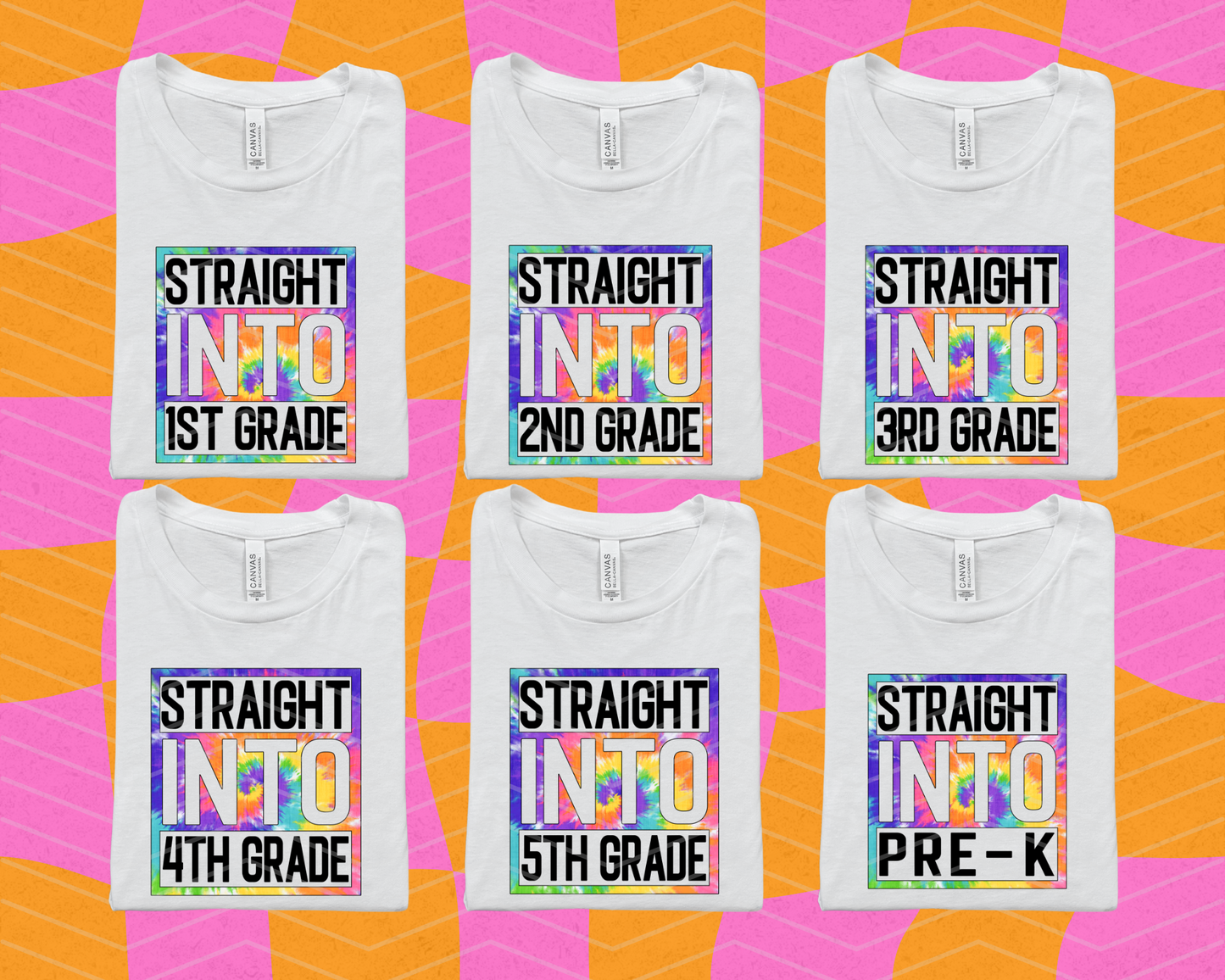 Straight Into Tie-Dye Grades DTF TRANSFER