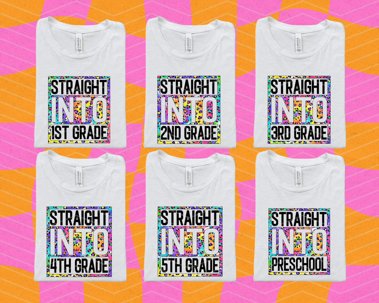 Straight Into Tie-Dye Leopard Grades DTF TRANSFER