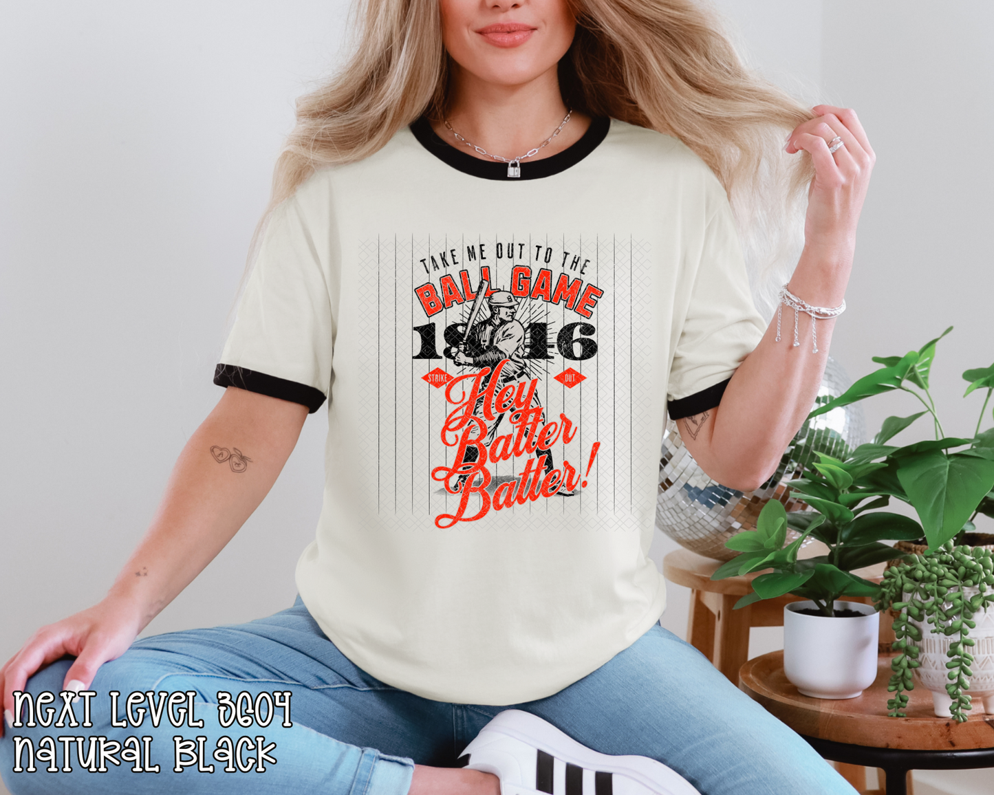 Take Me Out To The Ballgame Vintage DTF TRANSFER