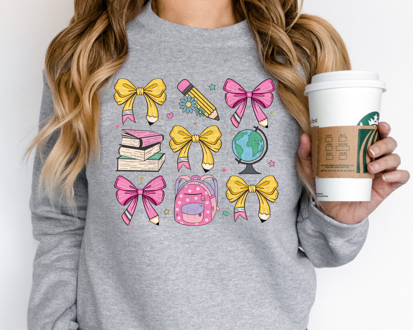 Teacher Coquette Collage Pink DTF TRANSFER