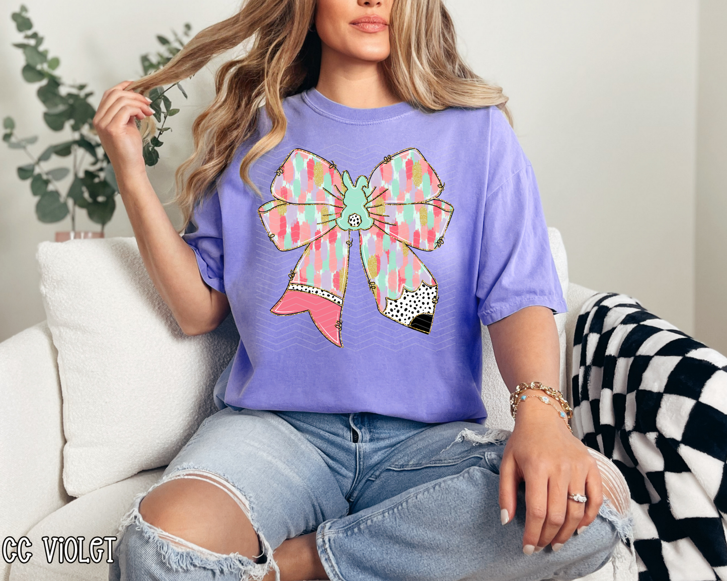 Teacher Easter Bow DTF TRANSFER