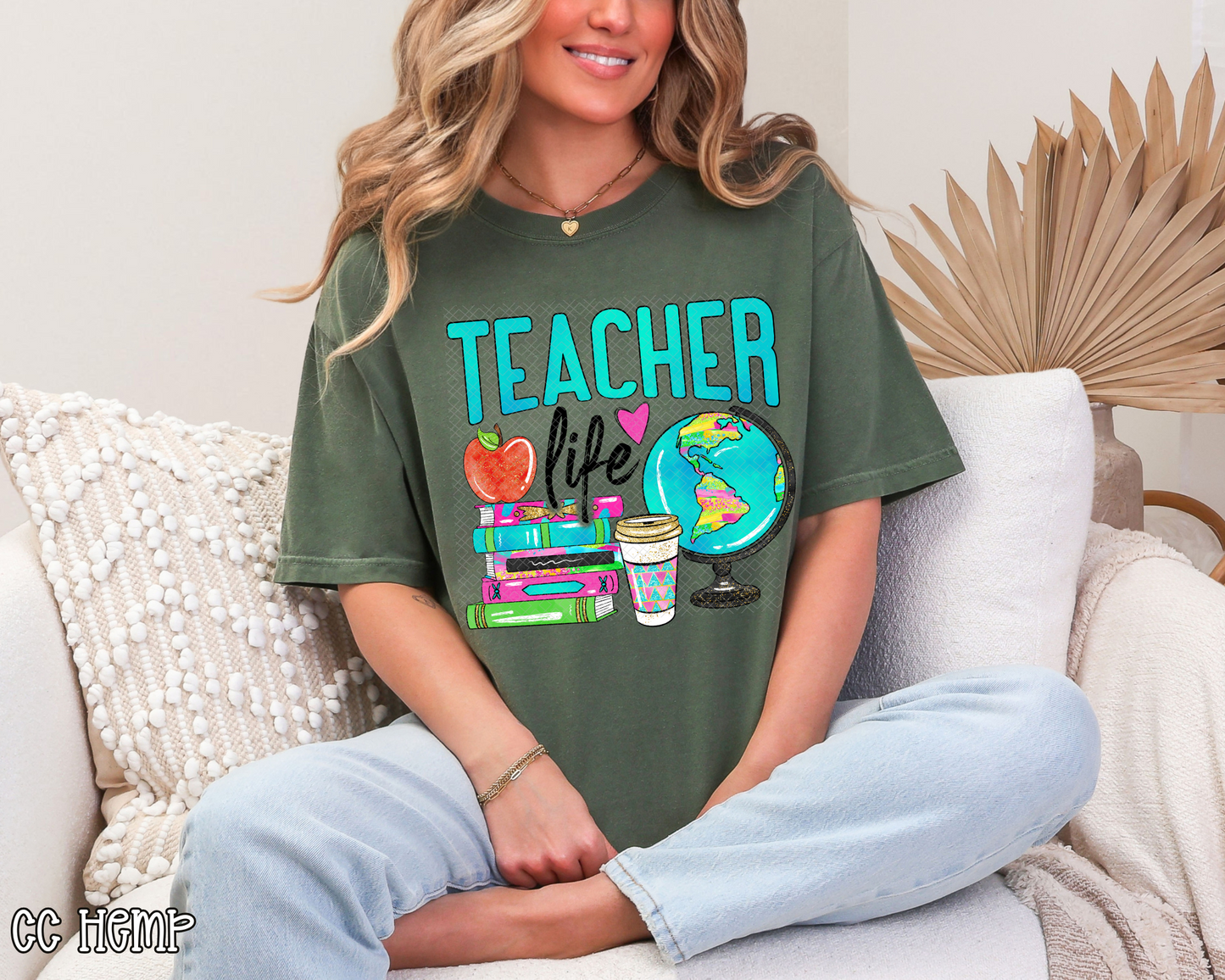 Teacher Life Colorful Objects DTF TRANSFER