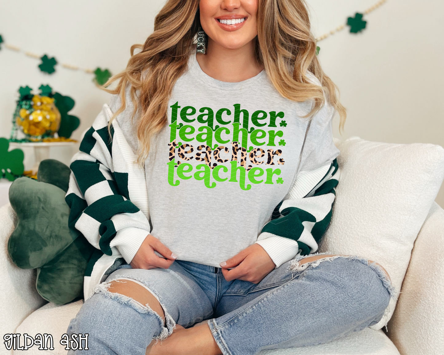 Teacher St Patrick's Stacked DTF TRANSFER