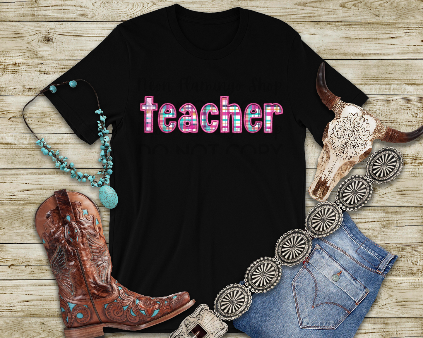 Teacher Faux EmbroideryDTF TRANSFER