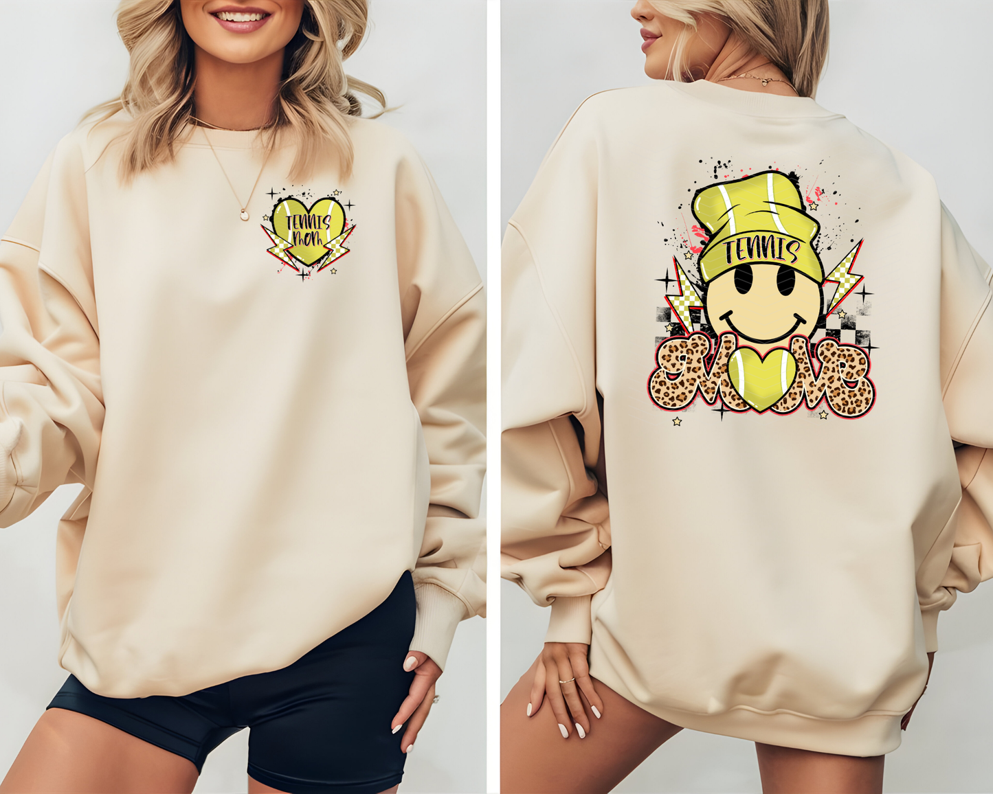 Tennis Mom Smiley | 2 Options | DTF TRANSFER