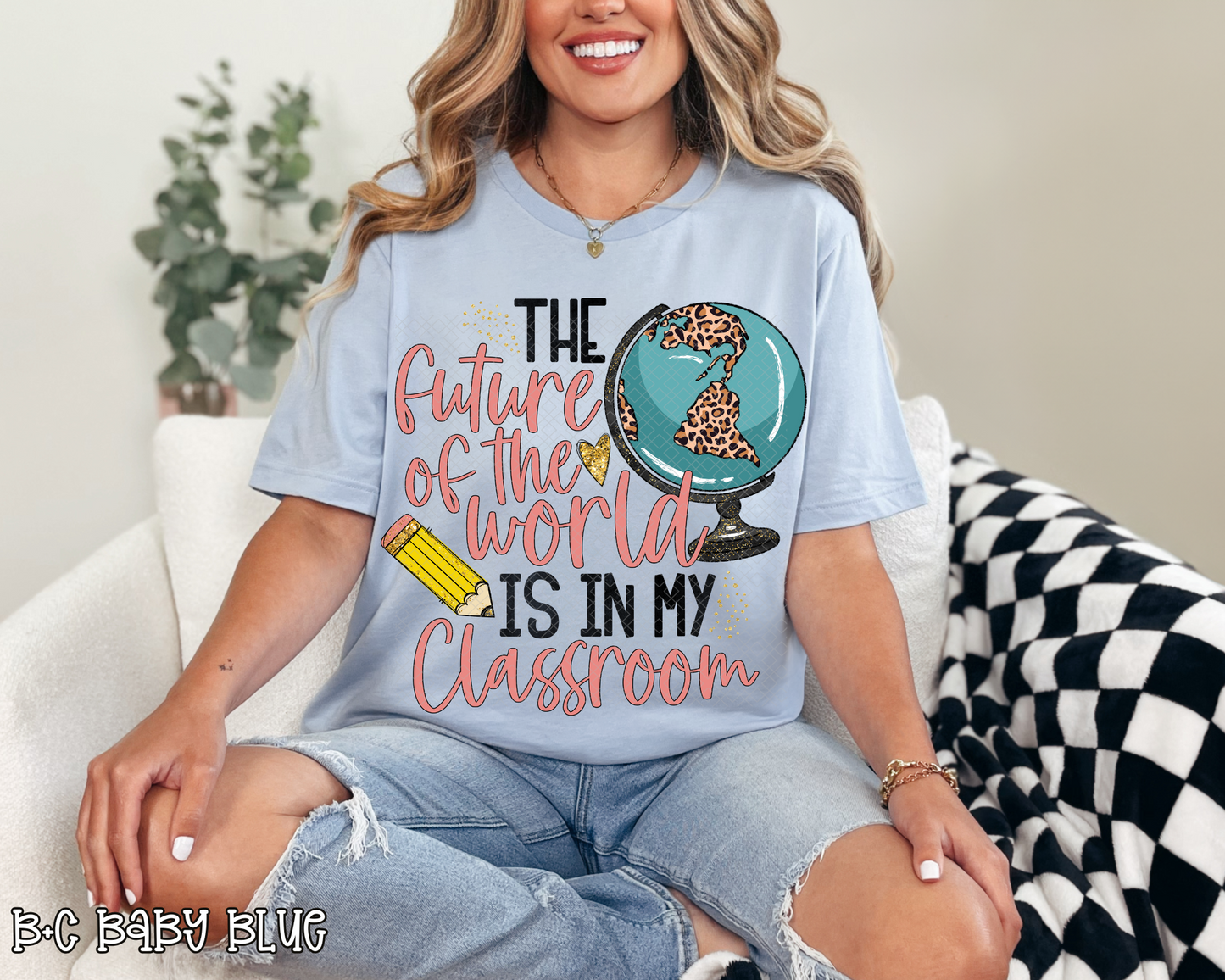 The Future of the World Is In My Classroom Pastel Leopard DTF TRANSFER