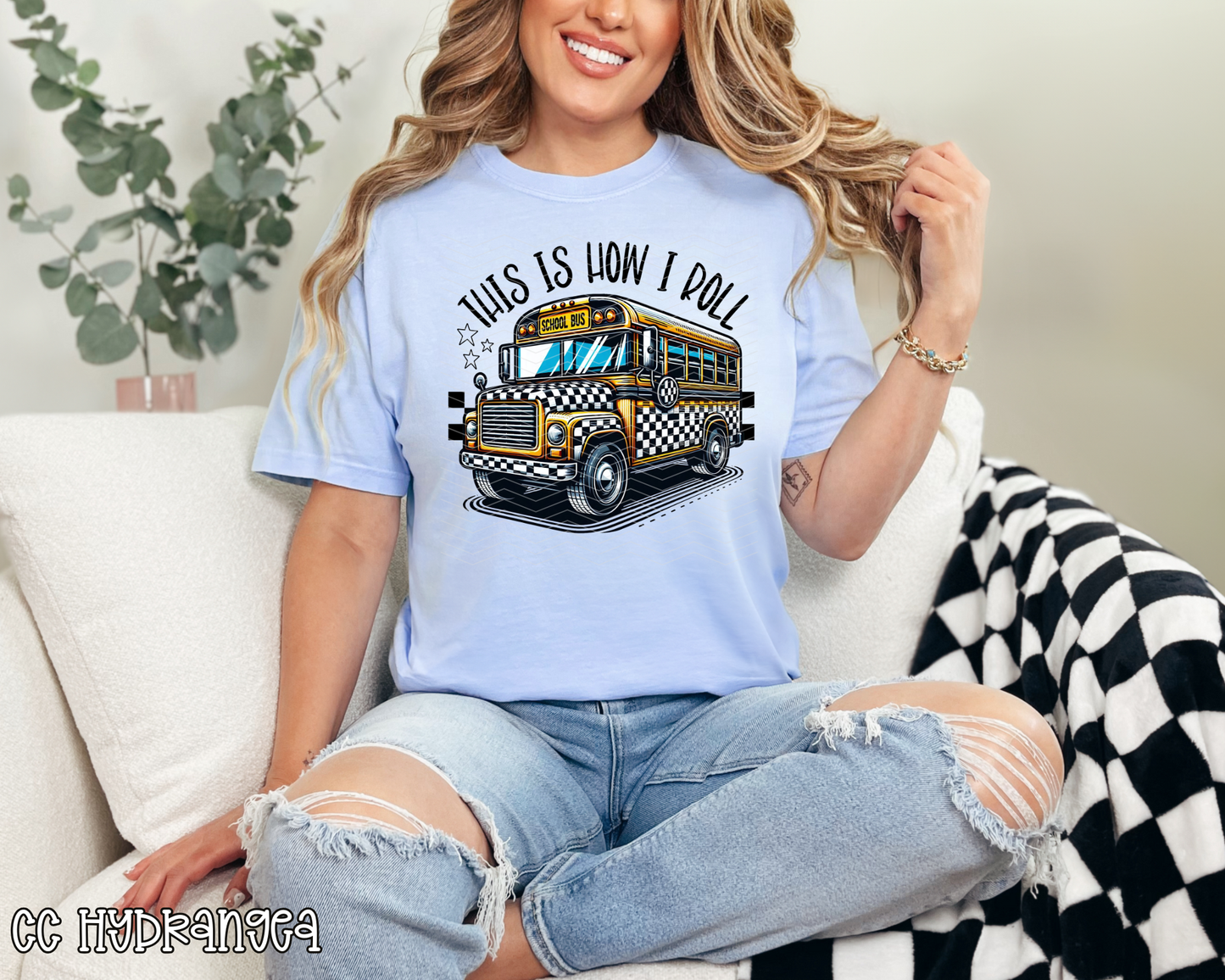 This Is How I Roll Checkered Bus DTF TRANSFER