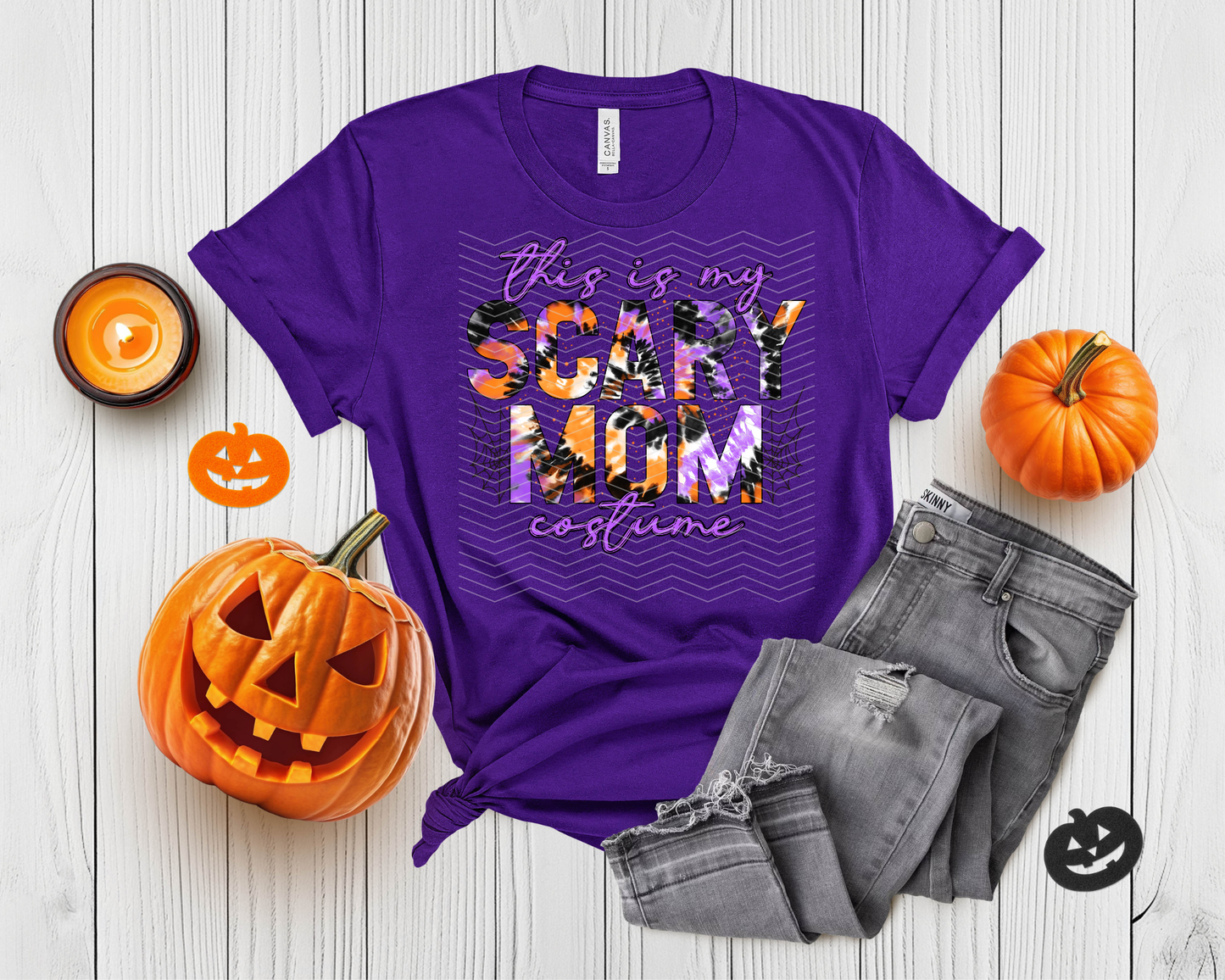 This Is My Scary Mom Costume Tie-Dye DTF TRANSFER