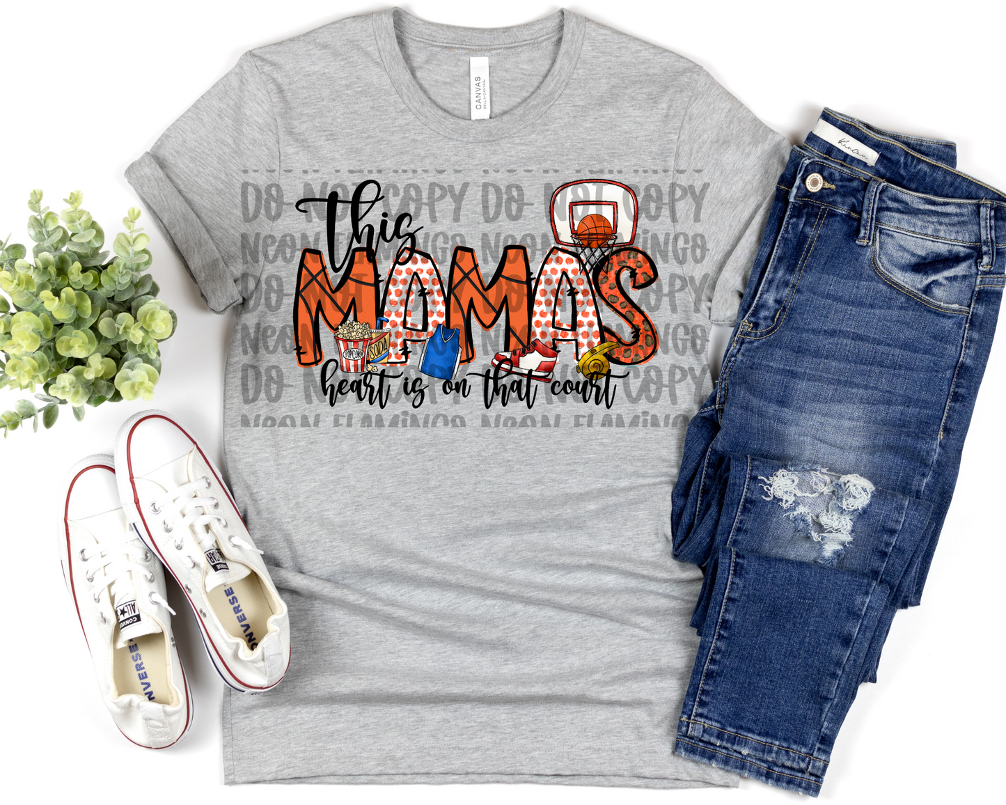 This Mama's Heart is on That Court DTF TRANSFER