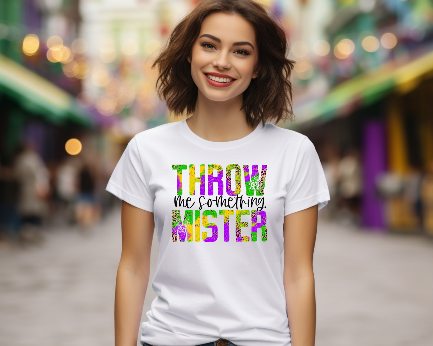 Throw Me Something Mister | 2 Styles | DTF TRANSFER