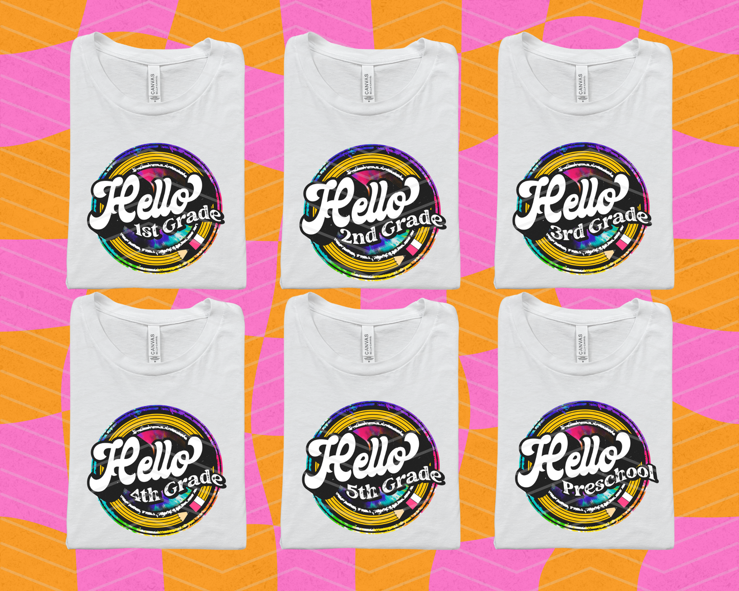 Tie-Dye Grunge Circle Grades DTF TRANSFER