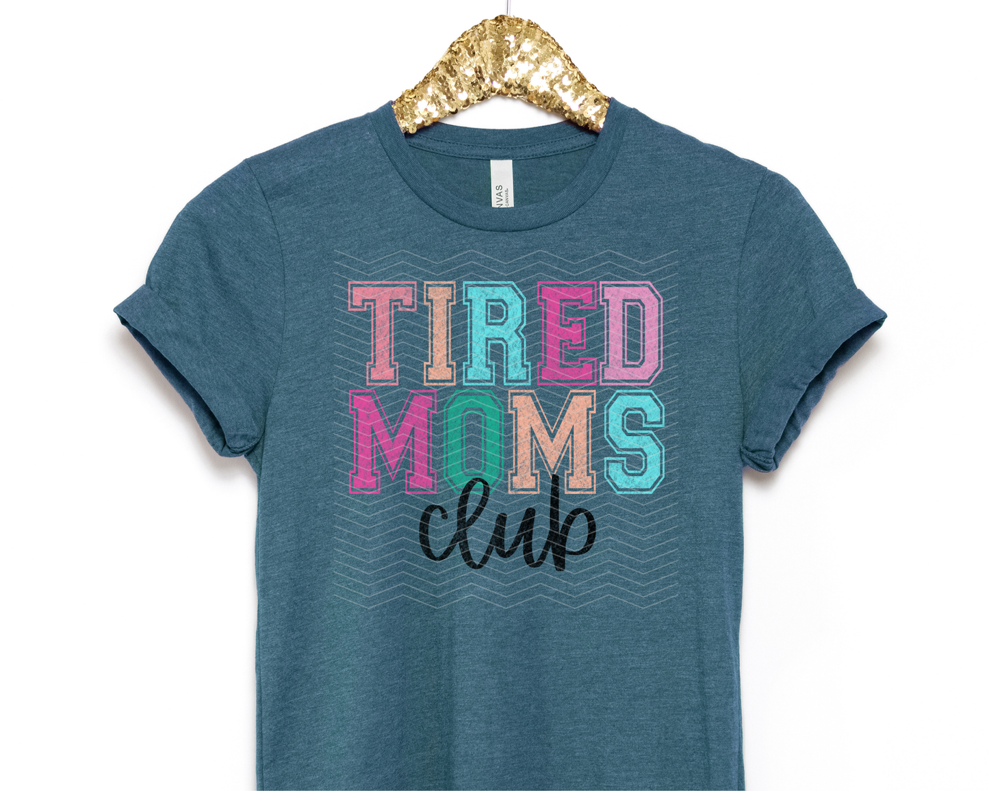 Tired Moms Club Varsity DTF TRANSFER