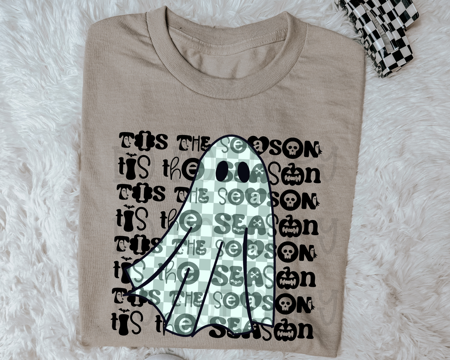 Tis The Season Checker Ghost Blue