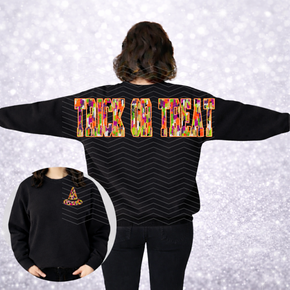 Trick or Treat Armspan & Pocket DTF TRANSFER