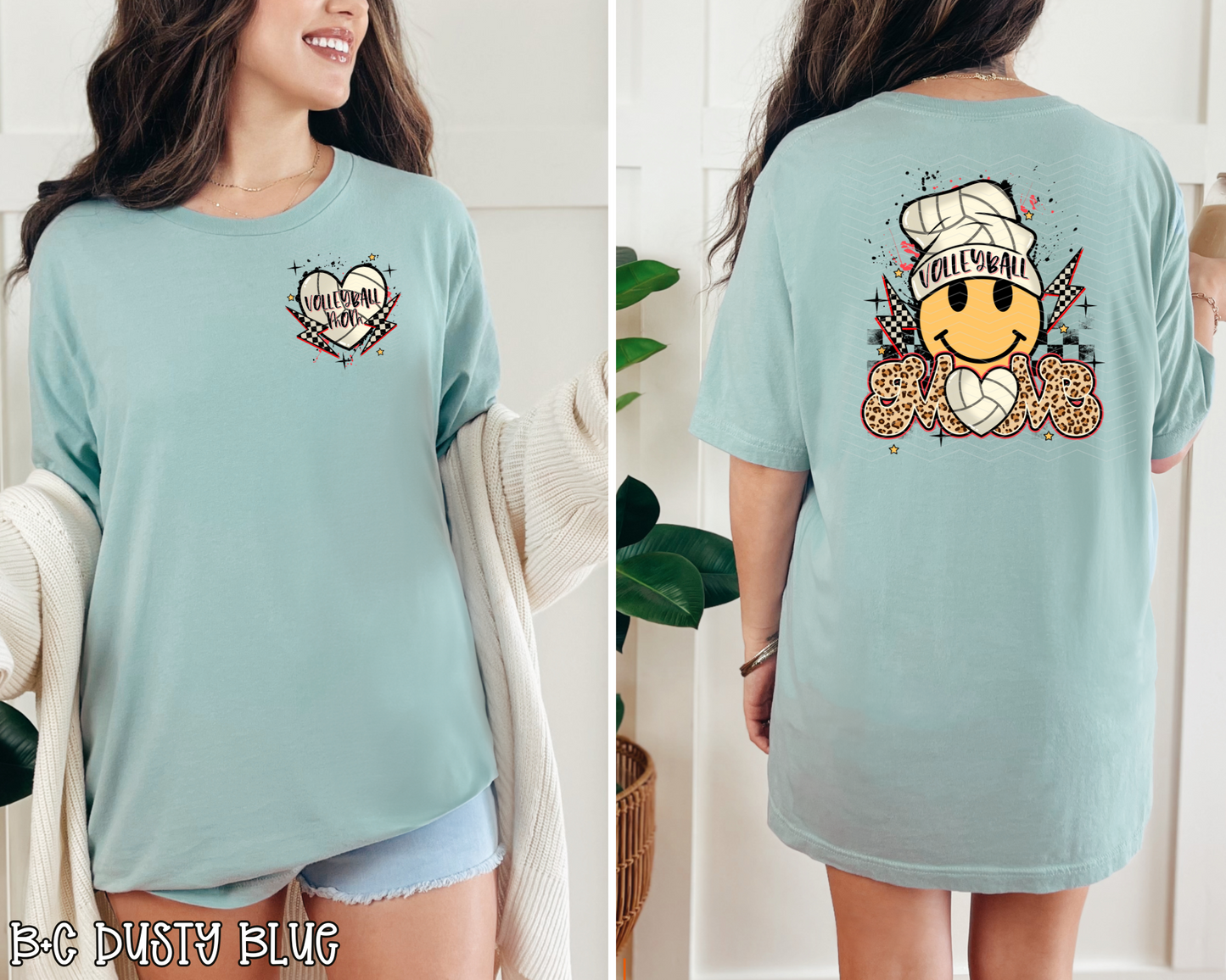 Volleyball Mom Heart & Smiley Beanie | 2 Options | DTF TRANSFER