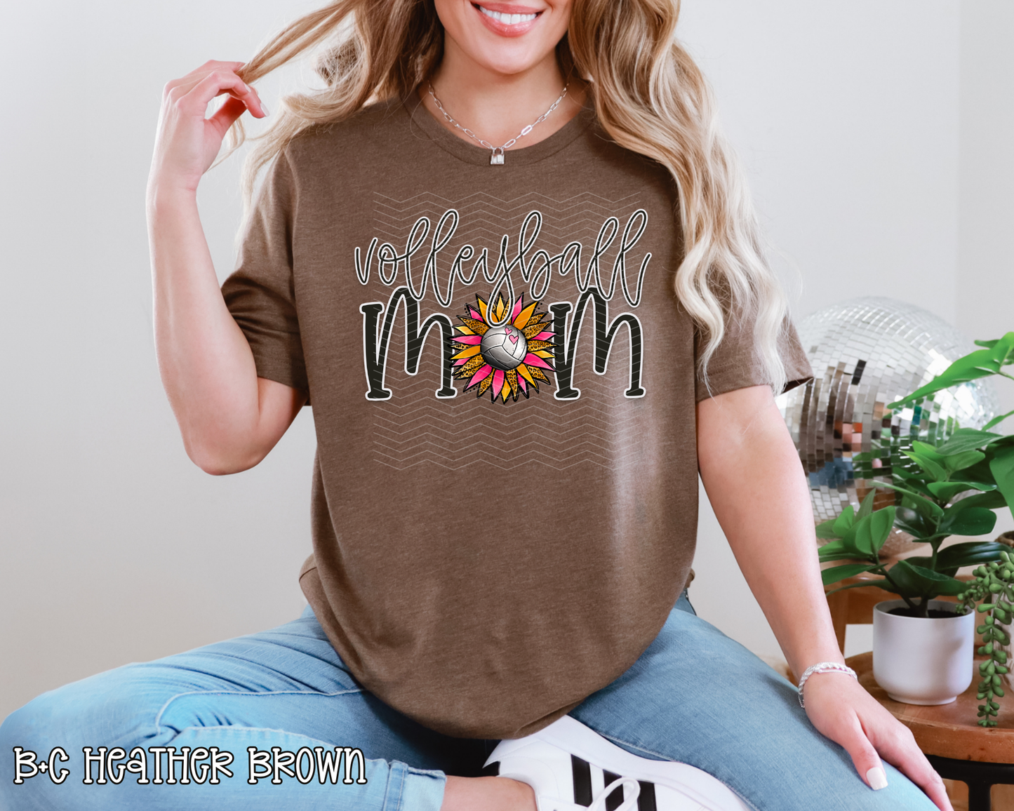 Volleyball Mom Sunflower DTF TRANSFER