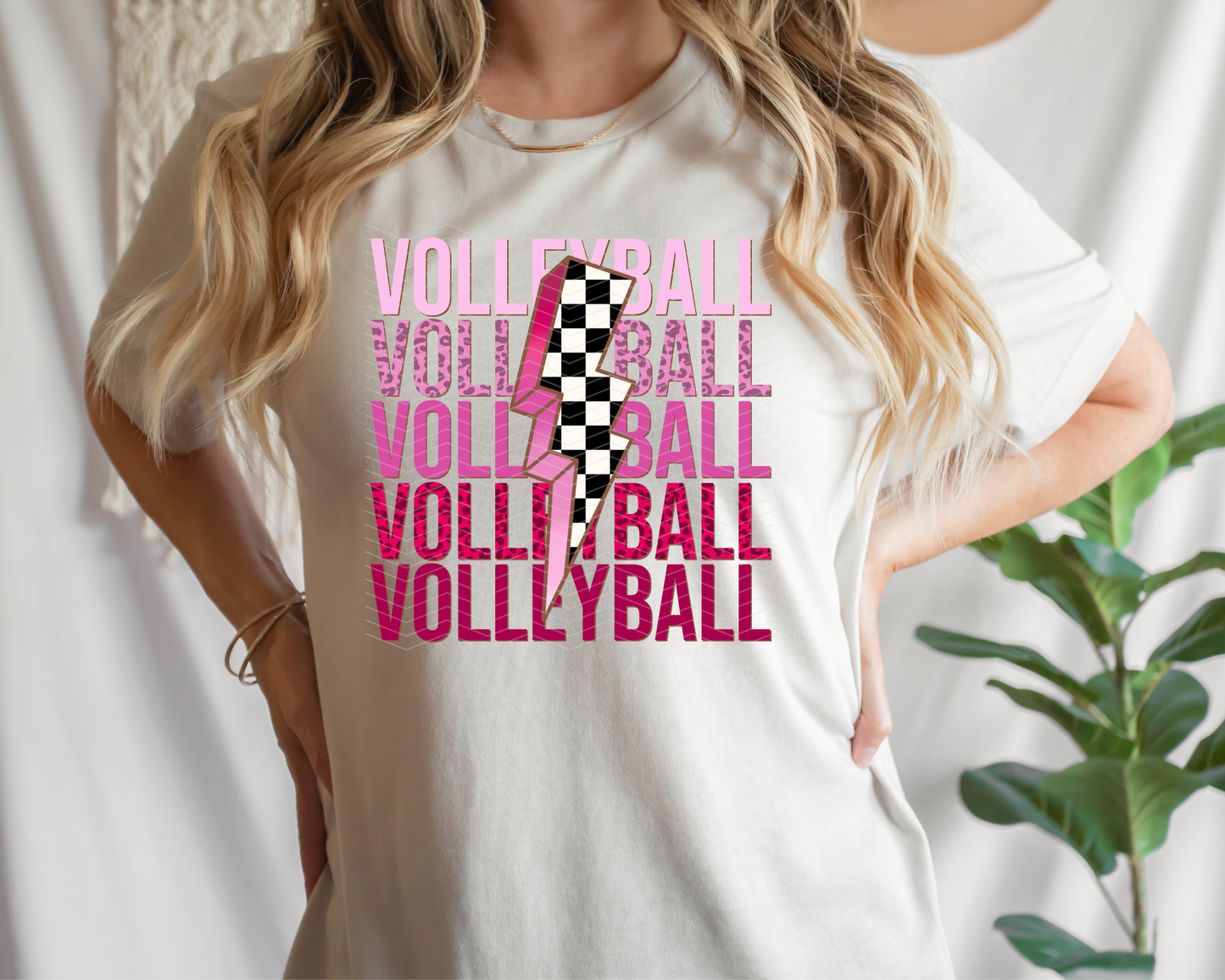 Volleyball Stacked Bolt DTF TRANSFER