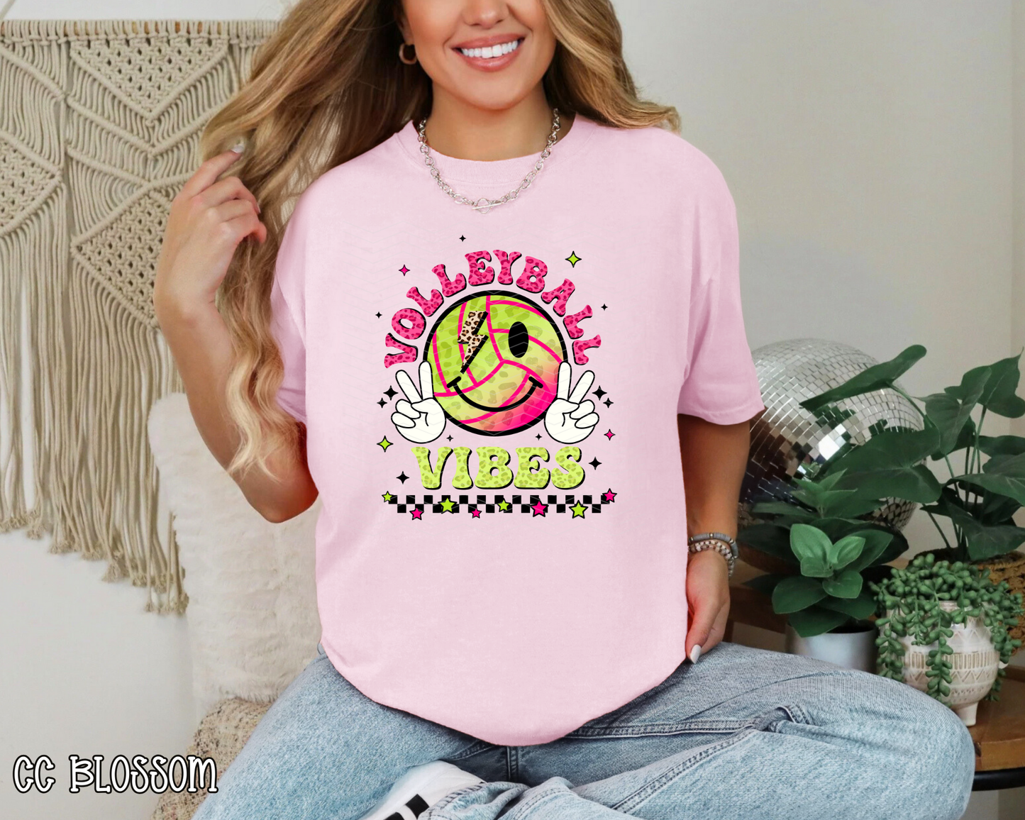 Volleyball Vibes Smiley DTF TRANSFER