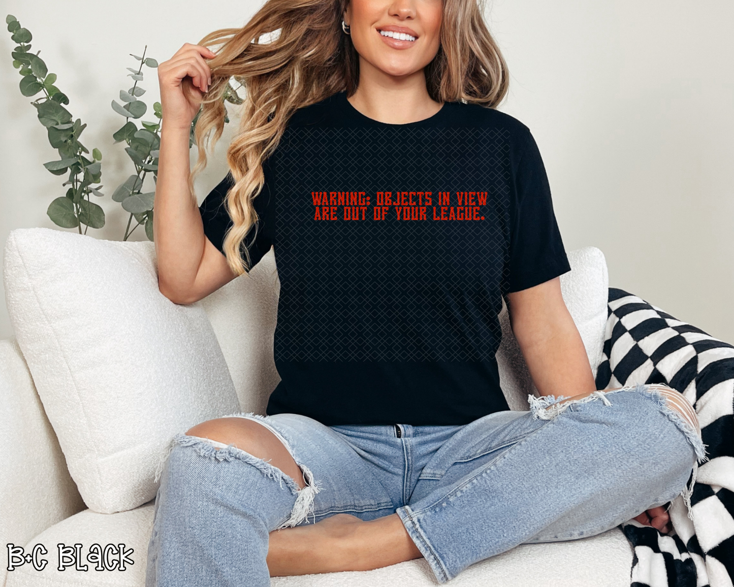 Warning Objects In View Are Out Of Your League DTF TRANSFER