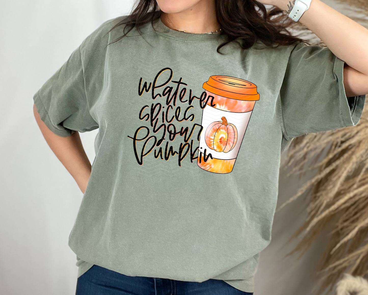 Whatever Spices Your Pumpkin Tie-Dye DTF TRANSFER