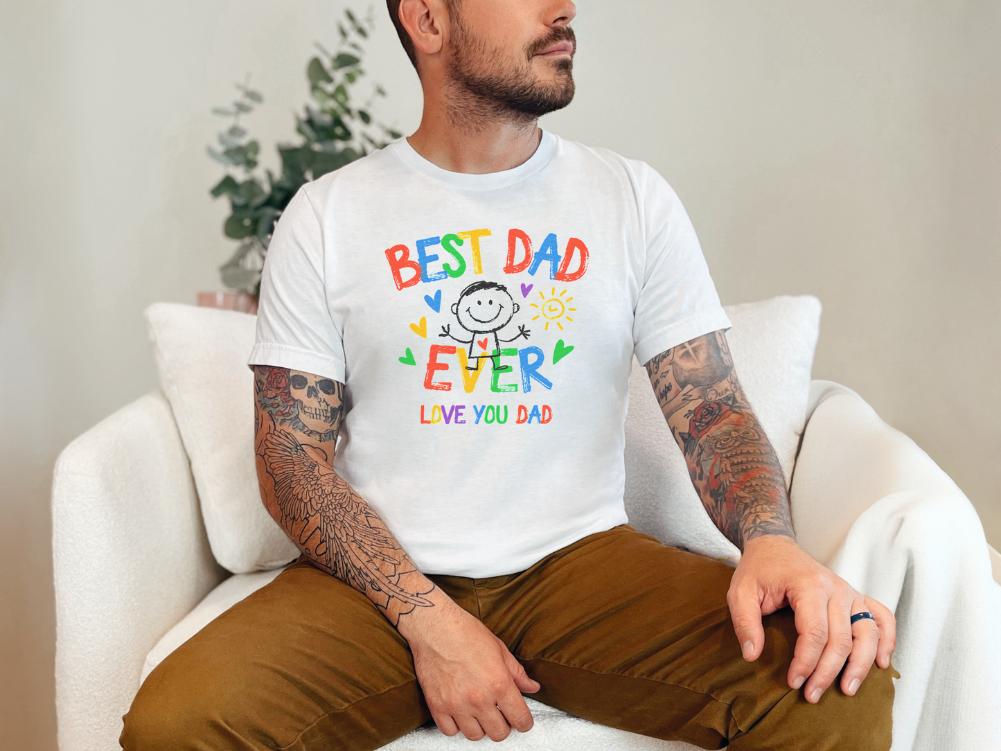 Best Dad Ever Kid Drawn DTF TRANSFER