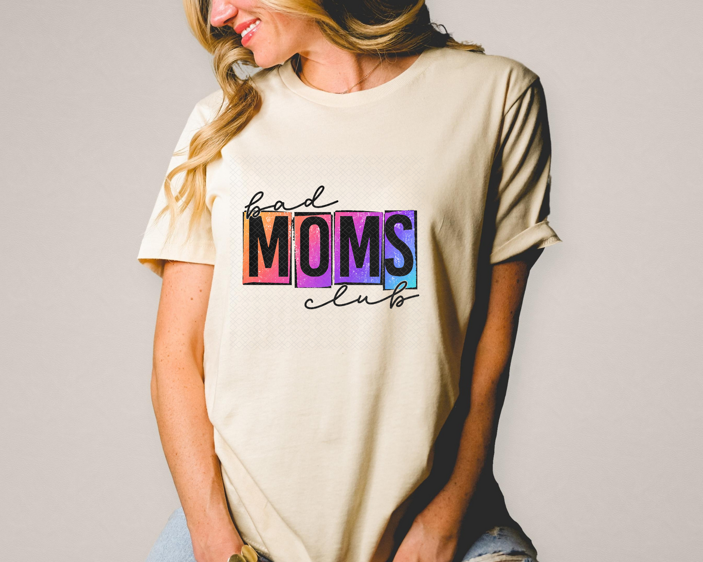 bad moms club grunge multi DTF TRANSFER