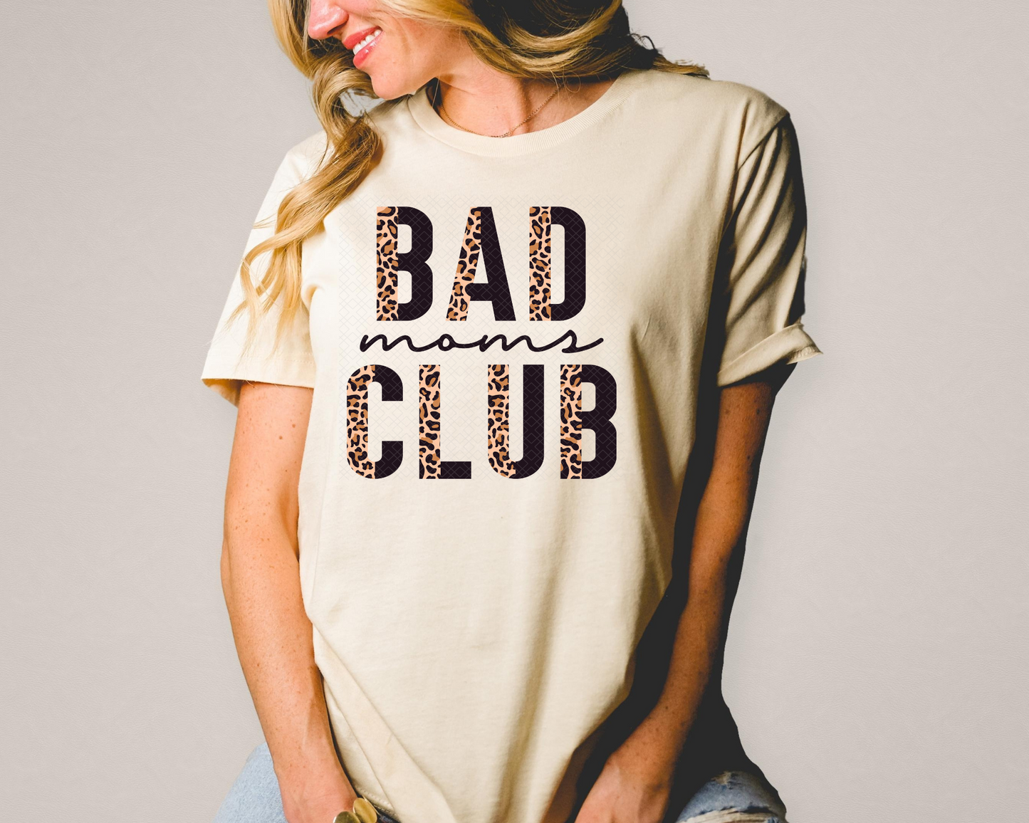 bad moms club half leopard DTF TRANSFER