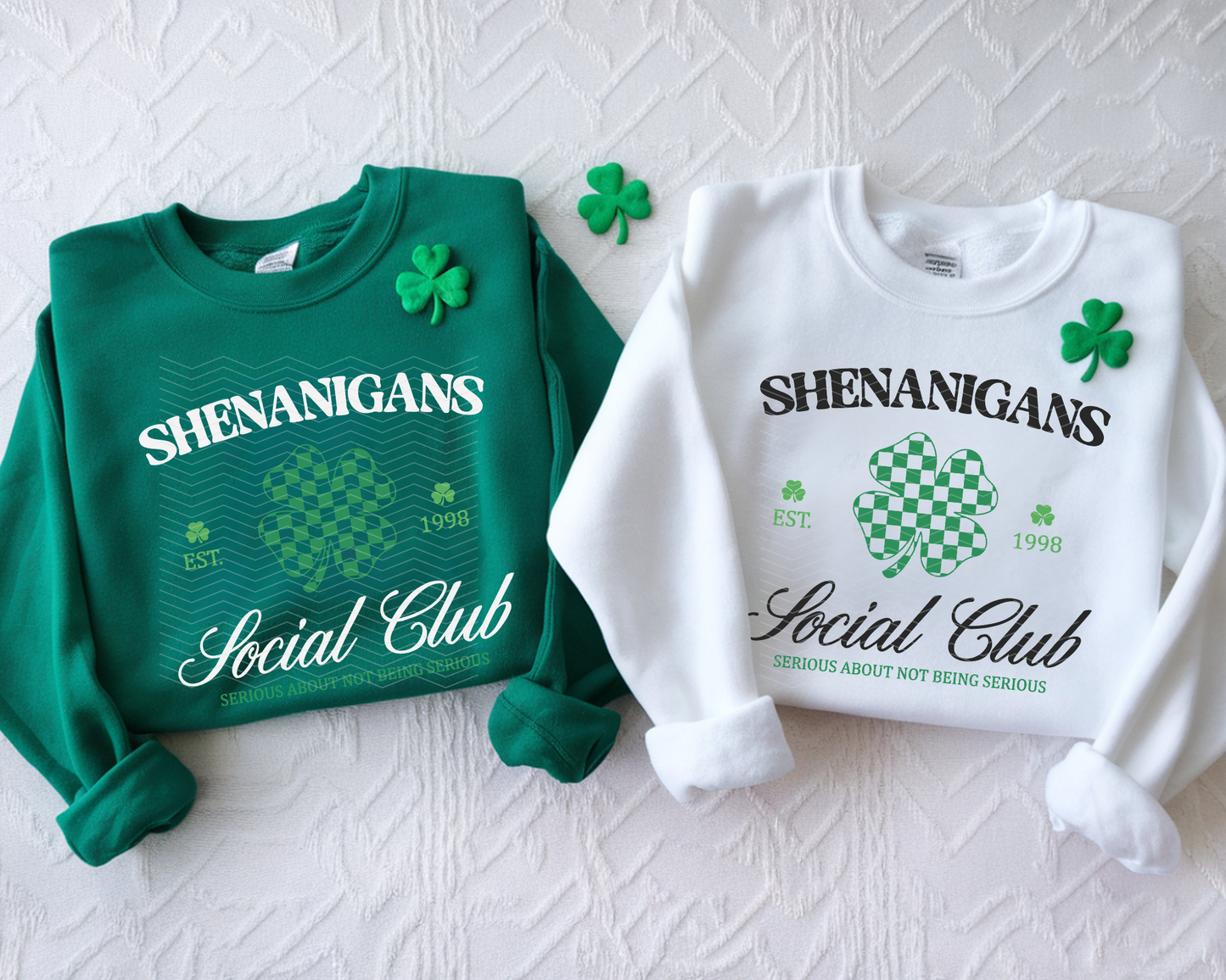 Shenanigans Social Club White & Black DTF TRANSFER