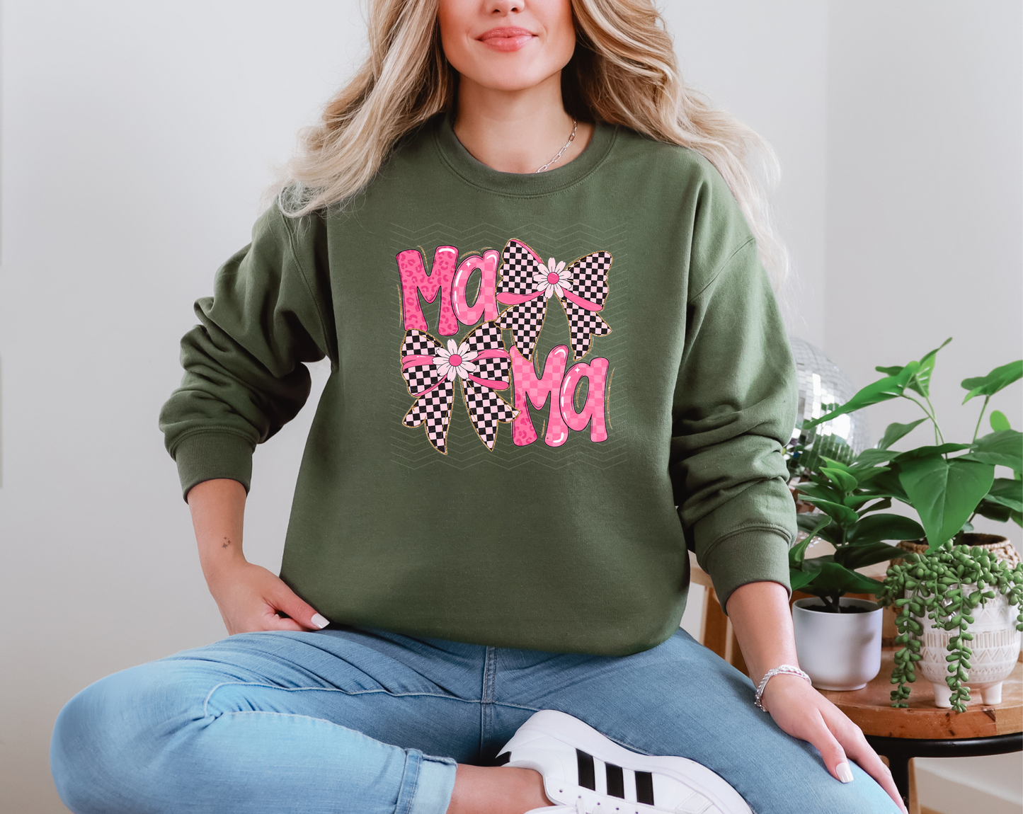 Preppy Mama Pink Bows DTF TRANSFER