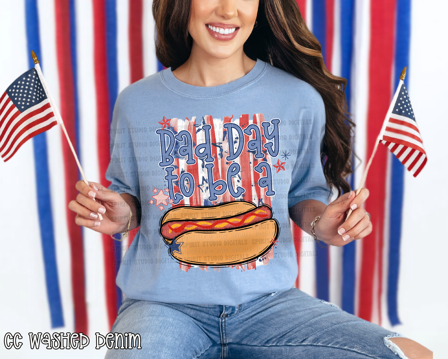 Bad Day To Be A Hotdog Mock DTF TRANSFER