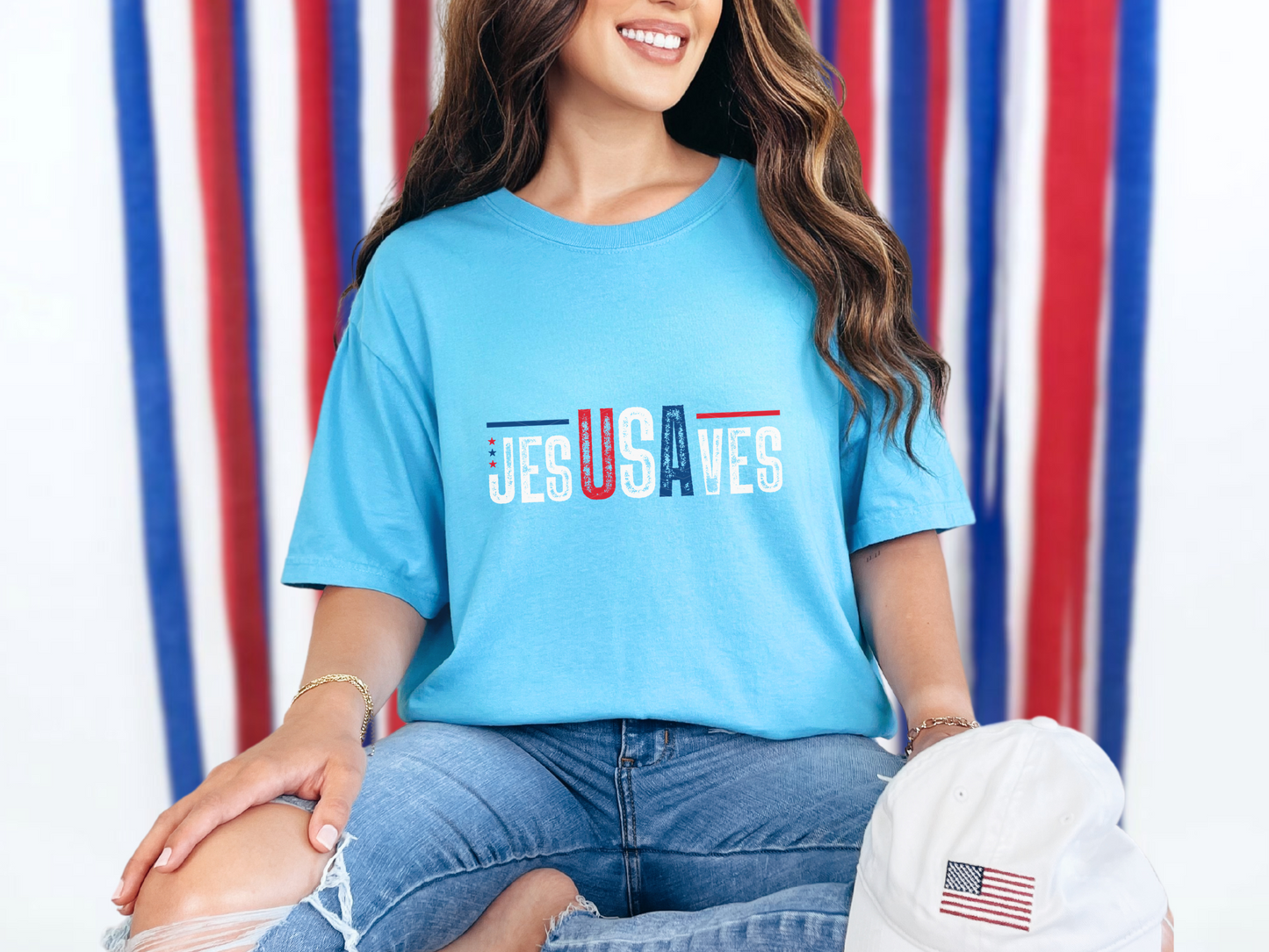 Jesus Saves USA DTF TRANSFER