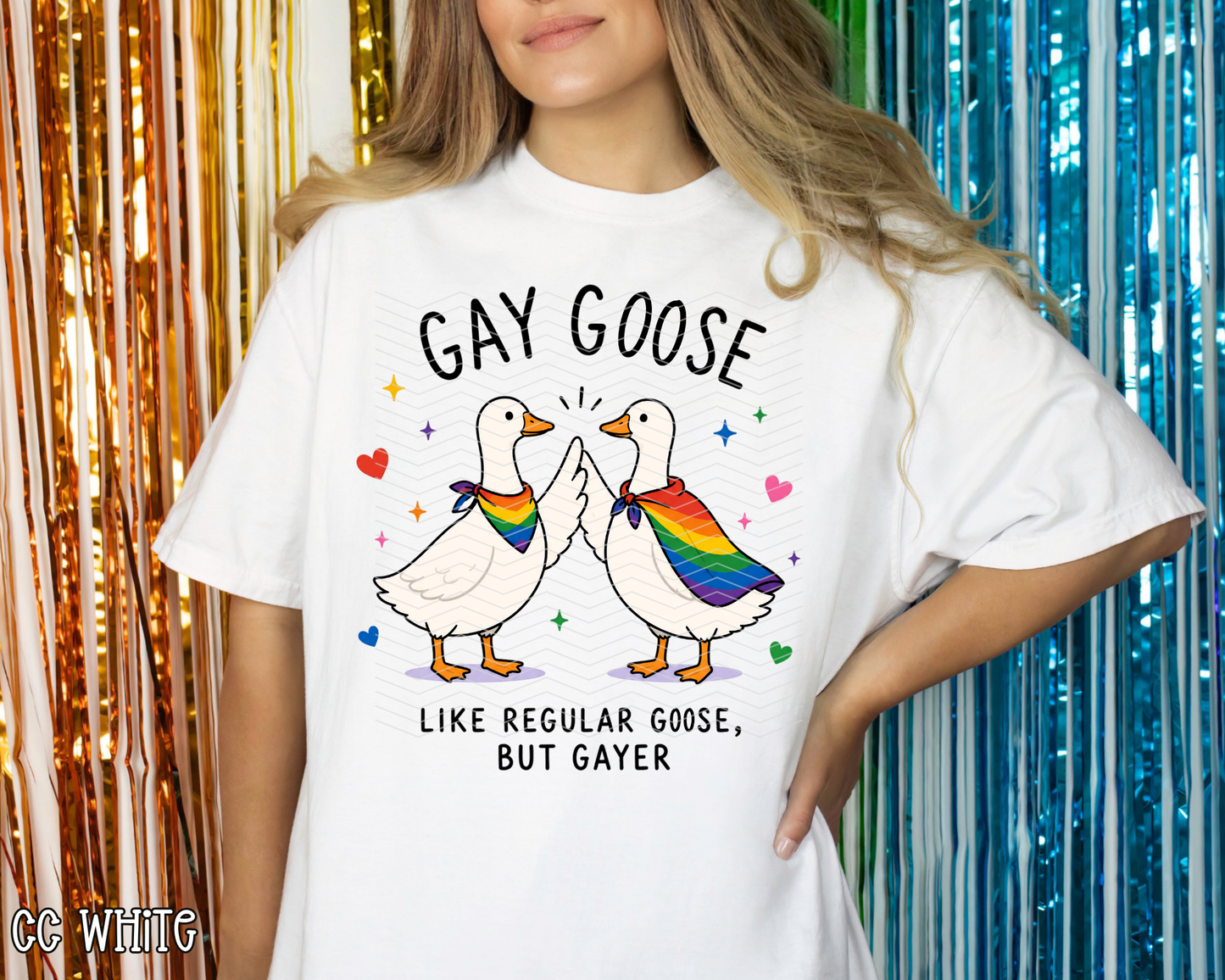 Gay Goose Like Regular Goose But Gayer DTF TRANSFER