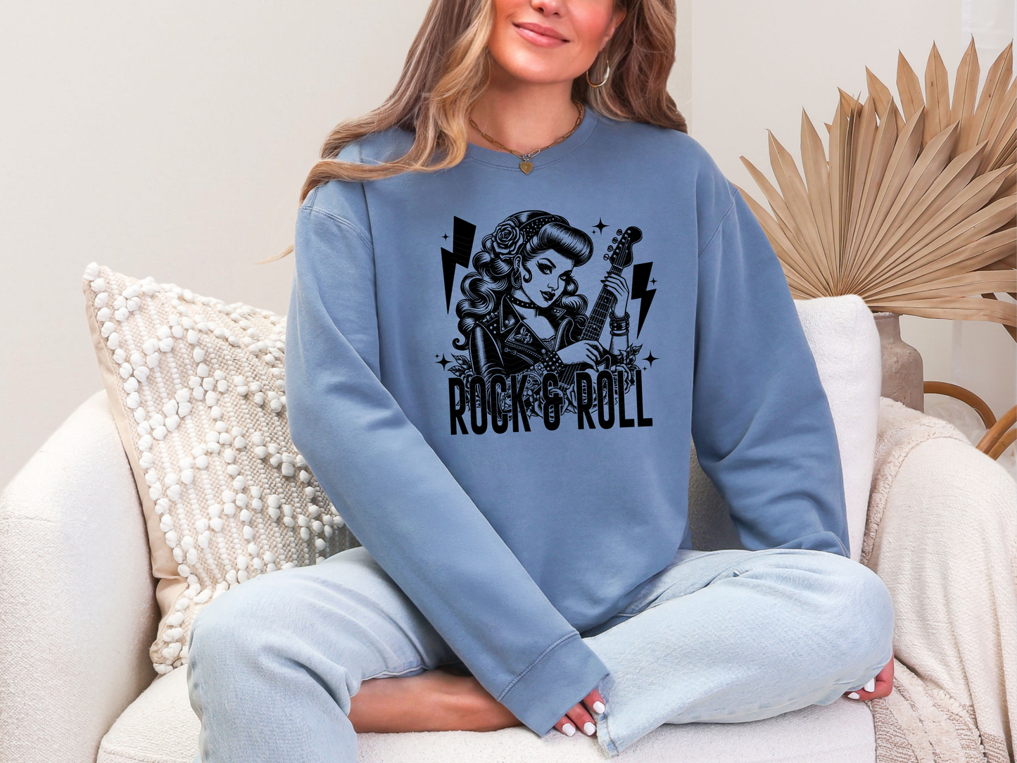 Rock & Roll Pin Up Girl DTF TRANSFER