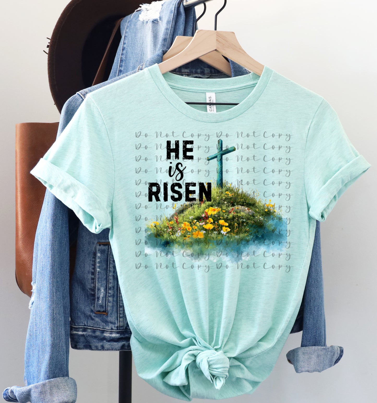 He is Risen Floral Hill DTF TRANSFER