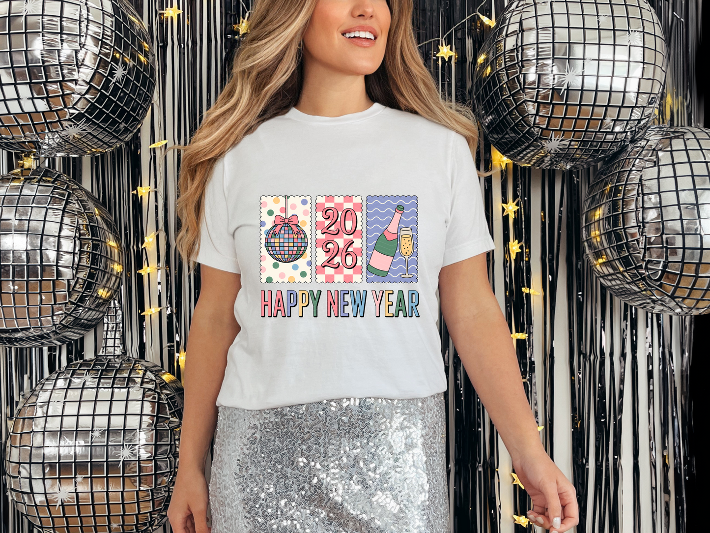 Happy New Year 2026 Panels DTF TRANSFER