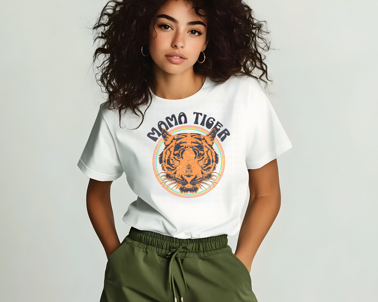 mama tiger orange DTF TRANSFER