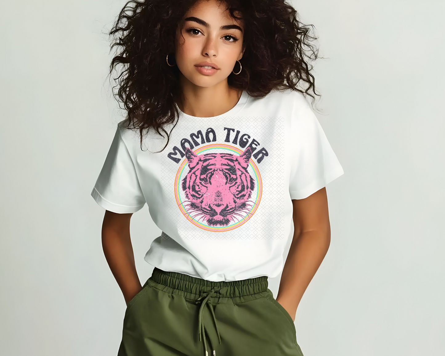mama tiger pink DTF TRANSFER