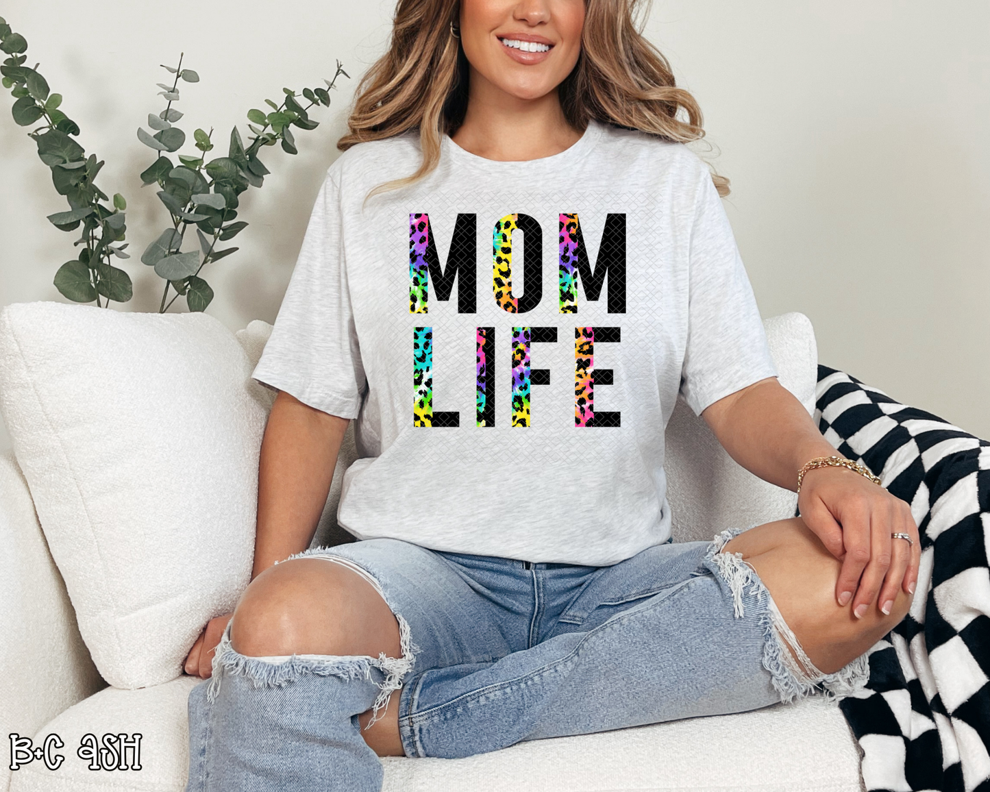 mom life half leopard tie dye DTF TRANSFER