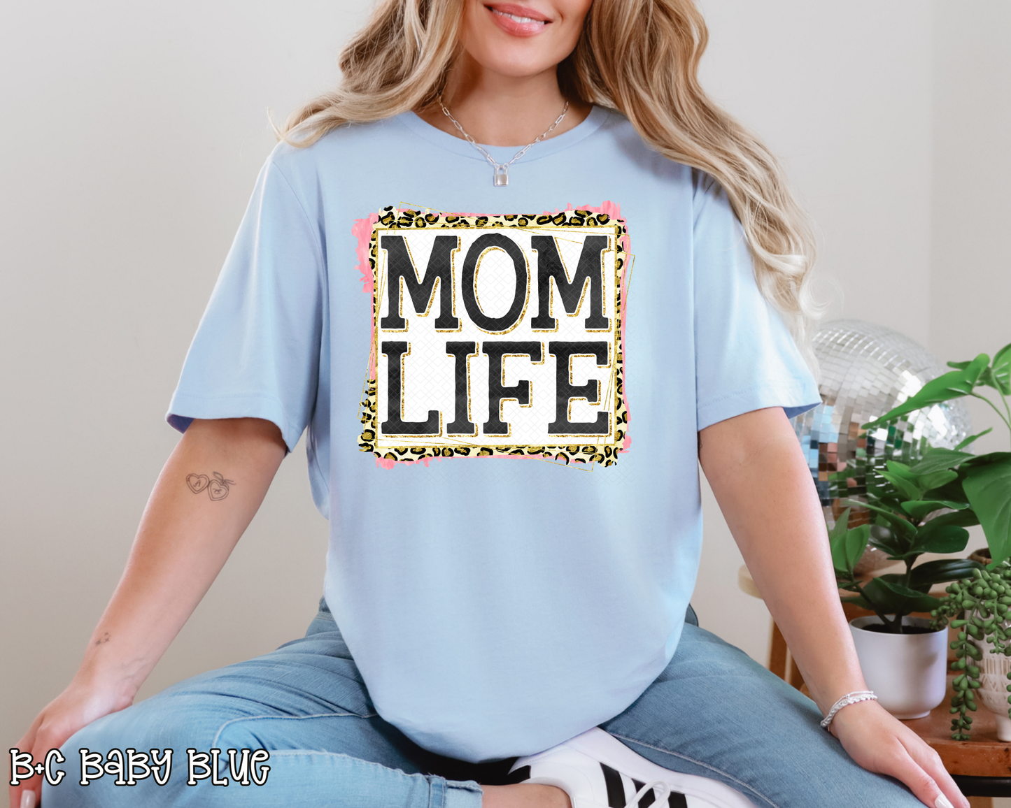 mom life leopard frame DTF TRANSFER