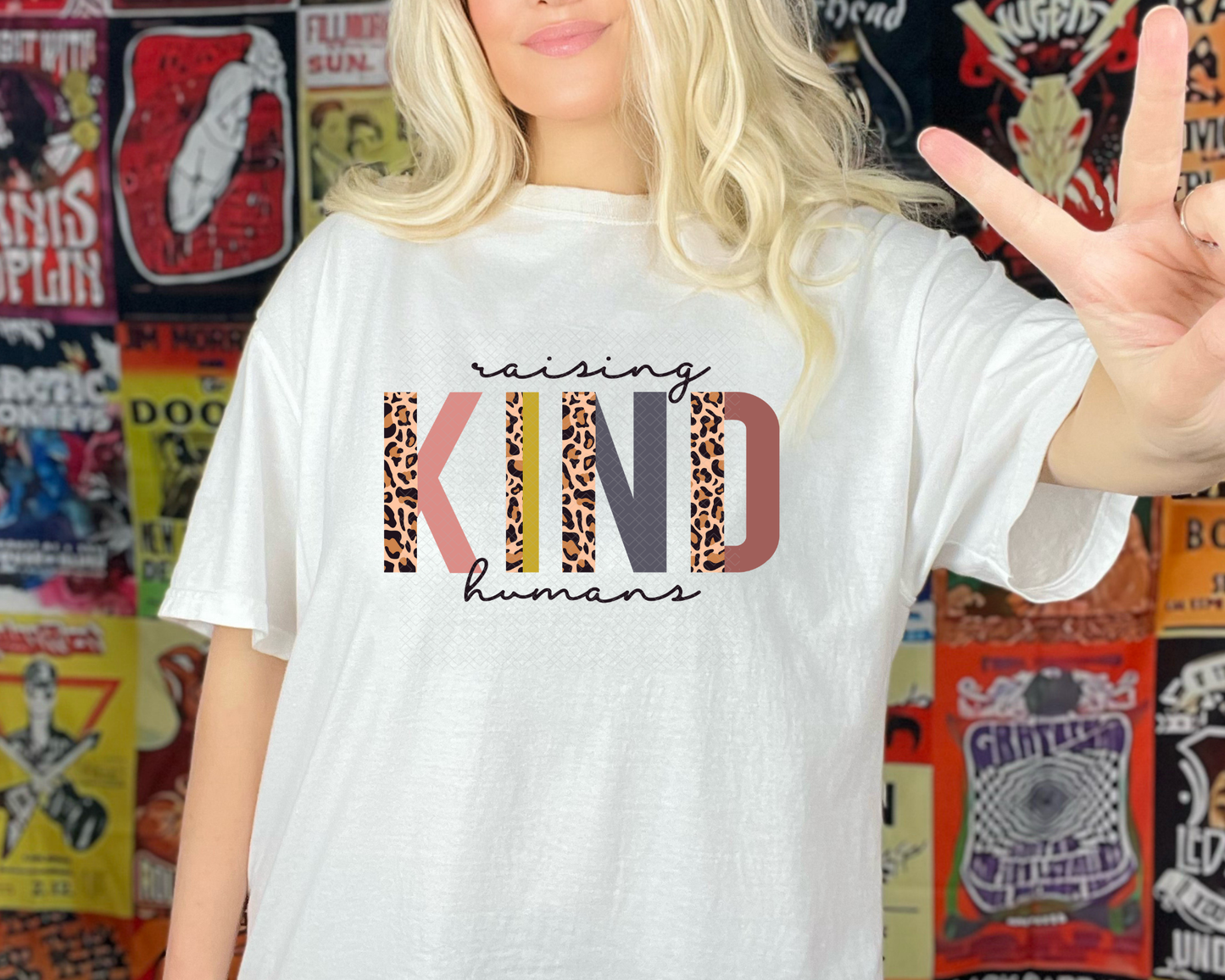 raising kind humans half leopard DTF TRANSFER