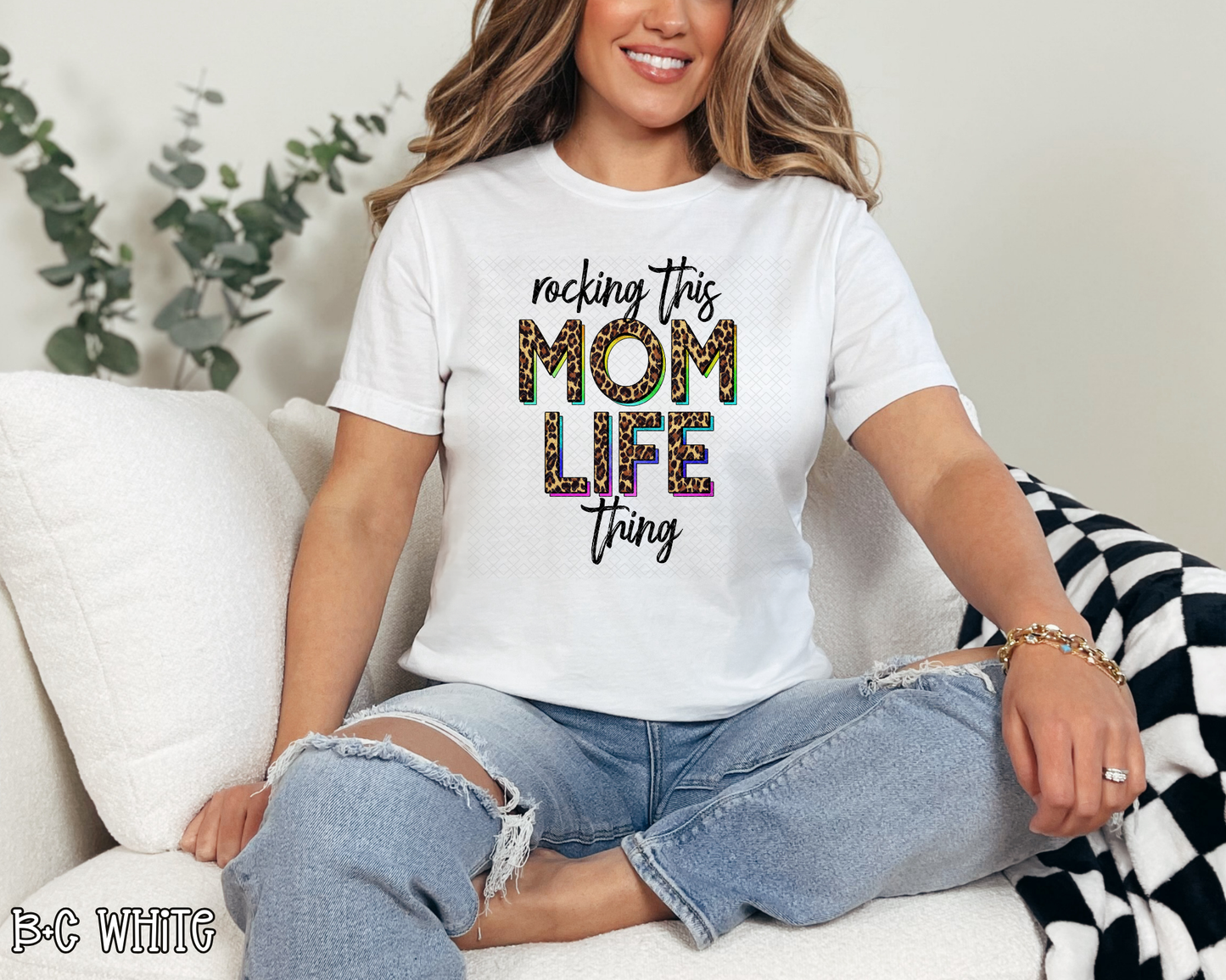 Rocking This Mom Life Thing Rainbow Leopard