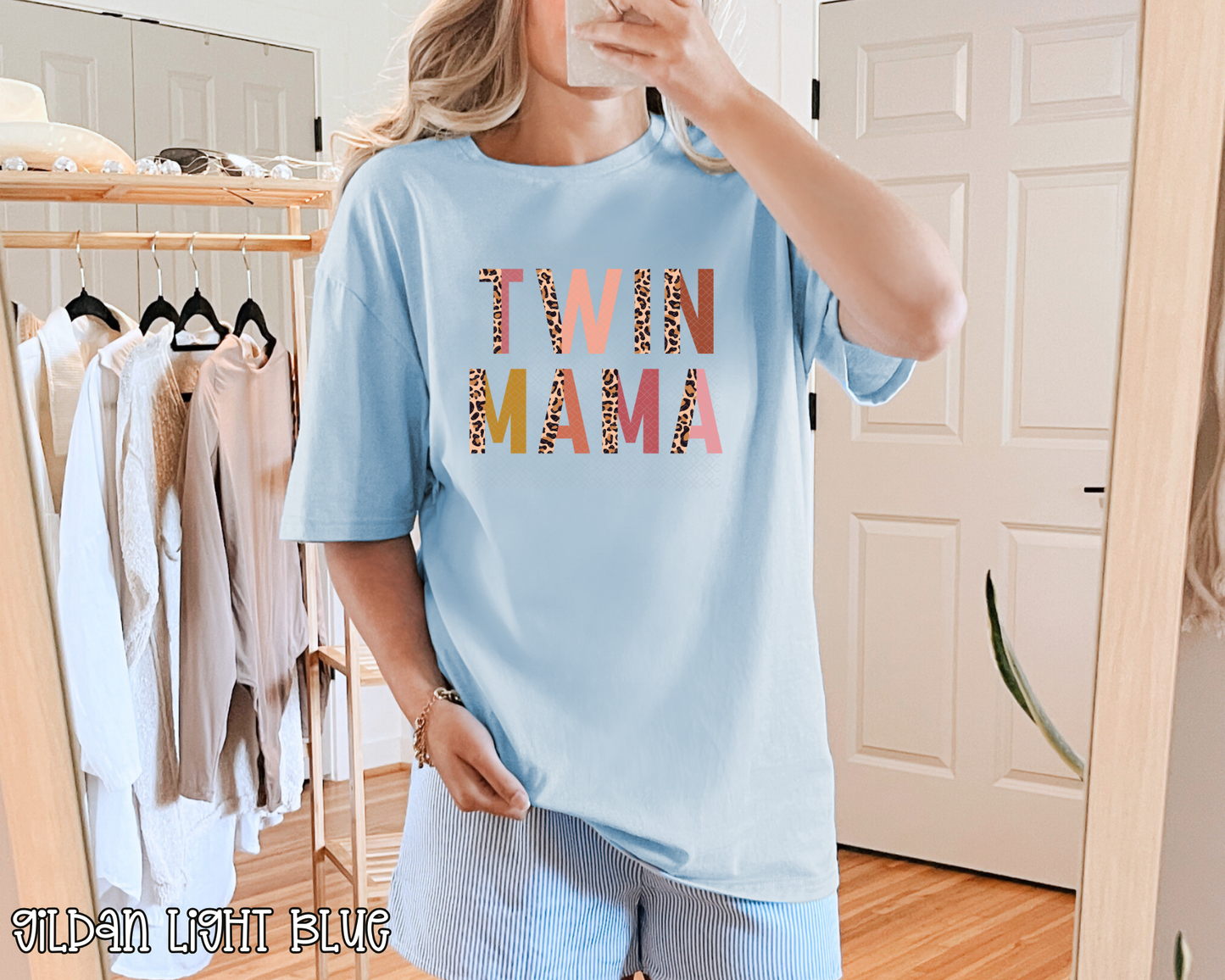 twin mama half leopard DTF TRANSFER