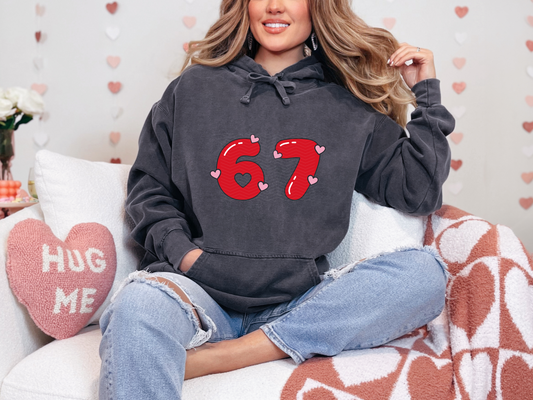 6 7 Hearts DTF TRANSFER