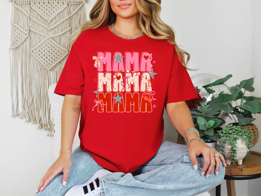Mama Stacked Valentine Bow DTF TRANSFER
