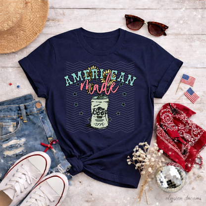 Ameri Can Made Pink DTF TRANSFER