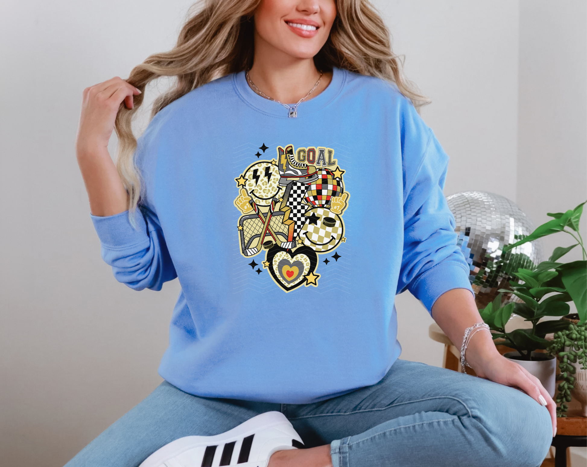 Retro Hockey Collage DTF TRANSFER